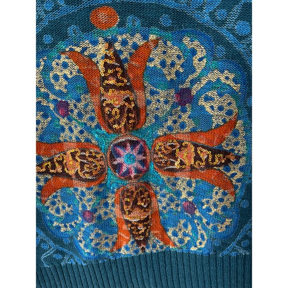 Desigual Size L Teal Pullover sweater - Picture 5 of 15